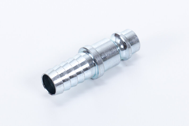 Plugs, barbed hose connection, European profile, steel