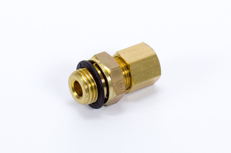 Straight compression fittings, with seal