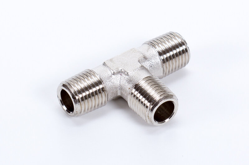 T pipe joints, 3 x male thread, conical