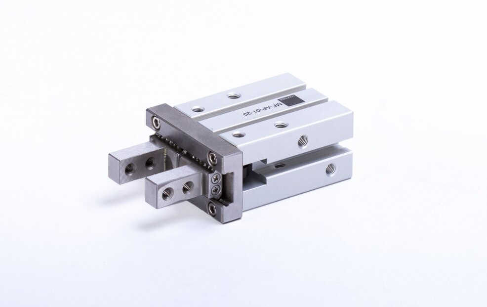 Guided compact cylinders