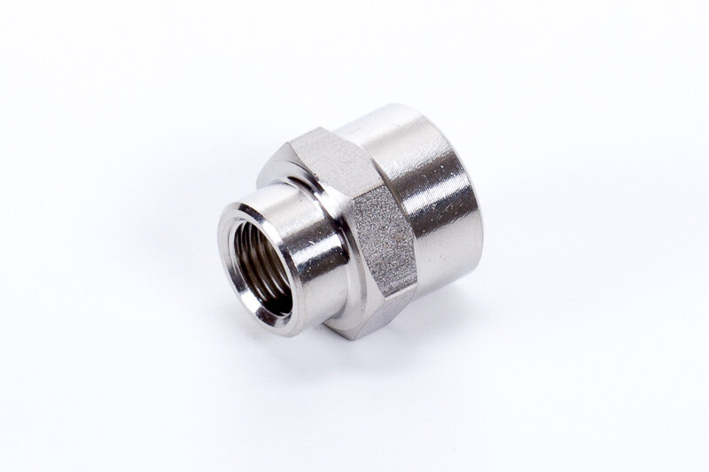 Stainless steel reducing sleeves, 2 x female thread