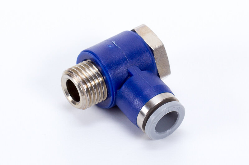Swivel elbow push-in fittings, POM