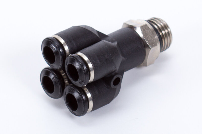 Y-4-fold push in fittings, PA