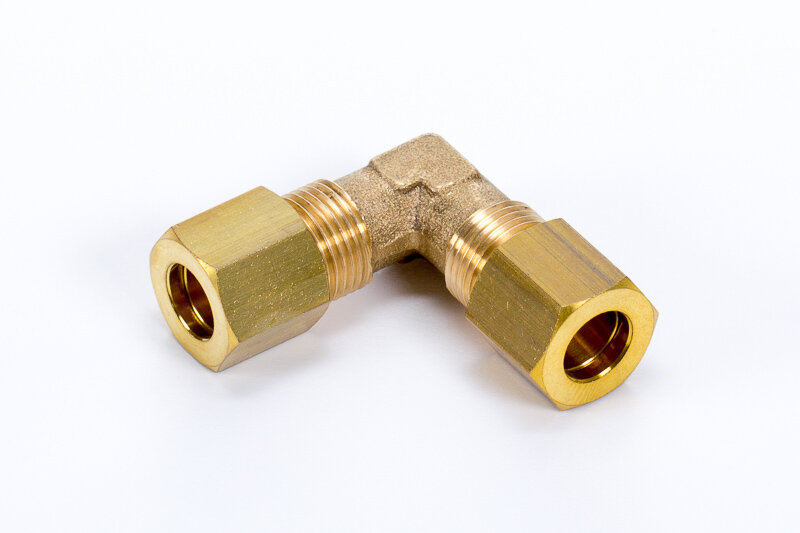 Elbow-compression fitting connectors