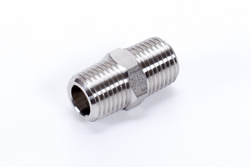 Double nipple, 2 x male thread, conical