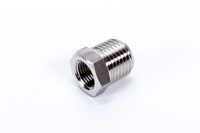 Double reducing nipple, 1 x male thread (big), 1 x female thread (small), conical